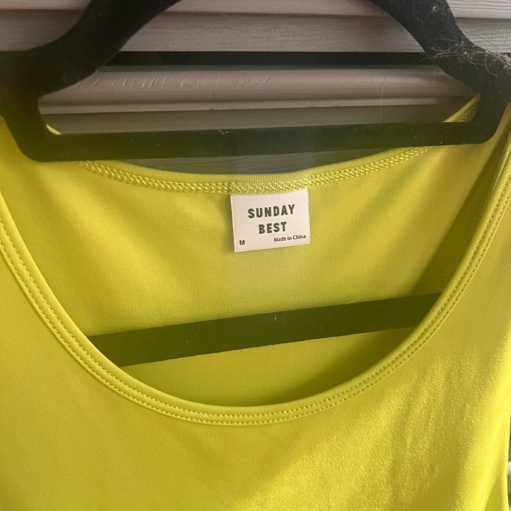 Sunday Best Vibrant Yellow green Mini Dress - Picture 2 of 7